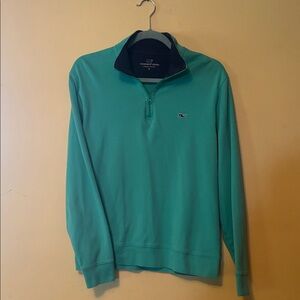 Vineyard Vines Green Quarter-Zip Sweatshirt.